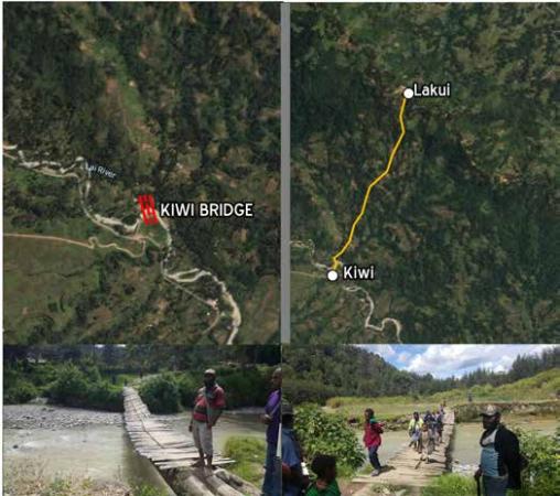 Google map showing bridge location